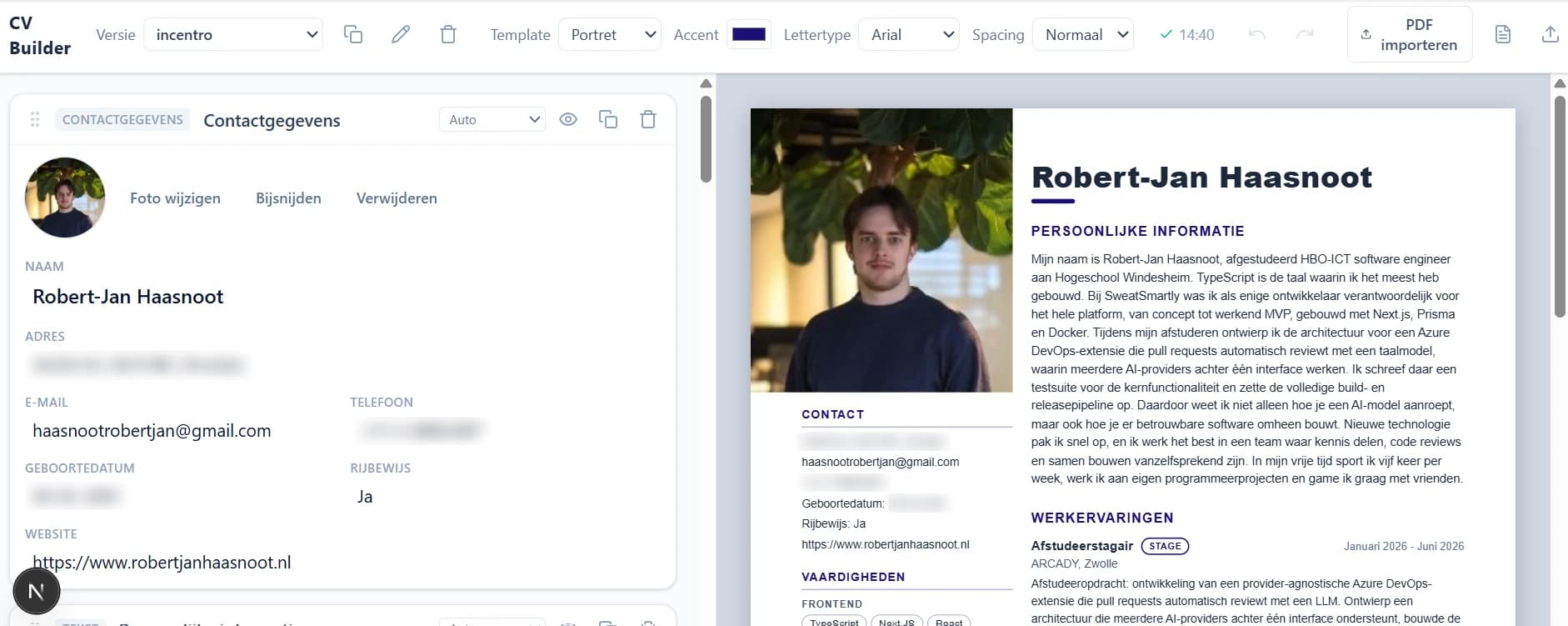 CV Builder
